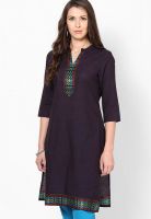 Aurelia Purple Solid Kurtis