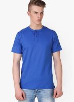 Aventura Outfitters Blue Solid Henley T-Shirts