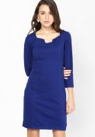 Besiva Blue Colored Solid Bodycon Dress