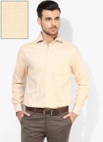 Blackberrys Beige Solid Slim Fit Formal Shirt