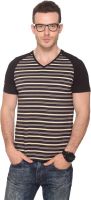 CLUB YORK Striped Men's V-neck Multicolor T-Shirt