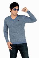 Core Solid Men's V-neck Red, Blue, Brown, Green, Orange T-Shirt