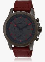 Daniel Klein Dk10434-6 Maroon/Grey Analog Watch