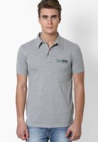 Duke Grey Melange Printed Polo T-Shirt