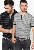 Duke Grey Polo T-Shirt (Smart Fit) Pack Of 2