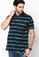 Duke Navy Blue Striped Polo T-Shirt