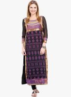 Folklore Black Embroidered Kurta