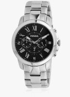 Fossil Fs4907 Silver/Black Chronograph Watch