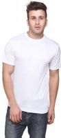 Friskers Solid Men's Round Neck White T-Shirt