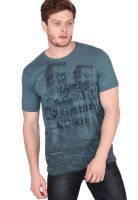 Fritzberg Blue Printed Round Neck T-Shirts