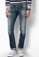 Gas Blue Low Rise Skinny Fit Jeans