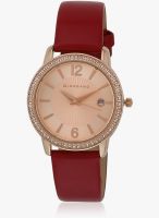 Giordano A2023-07 Red/Golden Analog Watch