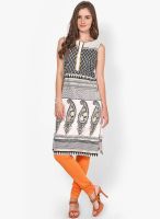 Global Desi Off White Printed Kurtis