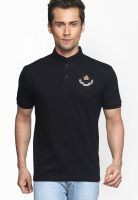 Globus Black Solid Polo T-Shirt