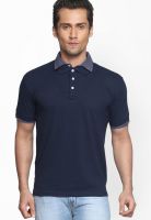 Globus Navy Blue Solid Polo T-Shirt