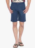 Globus Solid Navy Blue Shorts