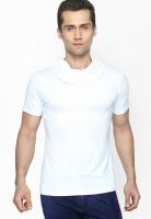 Globus White Solid Round Neck T-Shirt