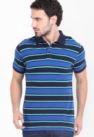 Highlander Blue Solid Polo TShirts