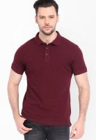 Highlander Wine Solid Polo TShirts