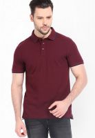 Highlander Wine Solid Polo TShirts