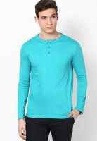 Incult Green Solid Henley T-Shirts