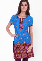 Indidori Blue Printed Kurtis