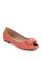 J Collection Peach Bow Peep Toes