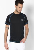 Jack & Jones Black Printed Round Neck T-Shirts