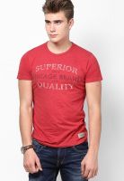 Jack & Jones Red Crew Neck T Shirt