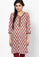 Jaipur Kurti Off White Printed Kurtis