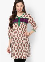 Jaipur Kurti Off White Printed Kurtis