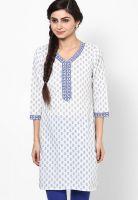 Jaipur Kurti White Printed Kurtis