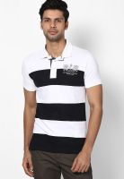 KILLER White Striped Polo T-Shirts