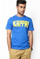 Kappa Light Blue Regular Fit Crew Neck T Shirt