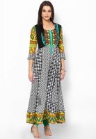 Kurti'S Black Printed Kurta