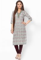 Kurti'S Brown Printed Kurta