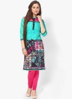 Kurti'S Green Printed Kurta