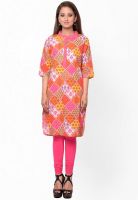 Kurti'S Pink Printed Kurtis