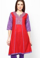 Kurti'S Red Embroidered Kurtis