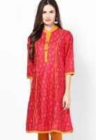 Kurti'S Red Printed Kurtas