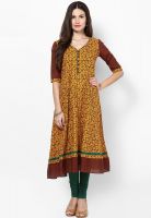 Kurti'S Yellow Printed Kurtas