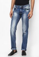 Lawman Pg3 Blue Solid Slim Fit Jeans