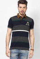 Lee Blue Striped Polo T-Shirts