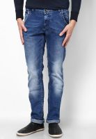 Mufti Washed Blue Narrow Fit Jeans