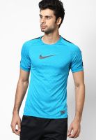 Nike Aqua Blue Football Round Neck T-Shirt