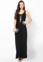 Only Black Colored Solid Maxi Dress