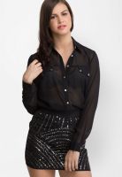 Oxolloxo Black Solid Shirt