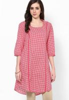 People Red Checked Kurtas