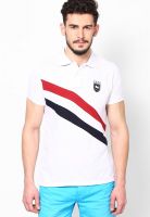 Pepe Jeans White Striped Polo T-Shirts