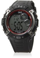 Q&Q M065-004 Black/Red Digital Watch